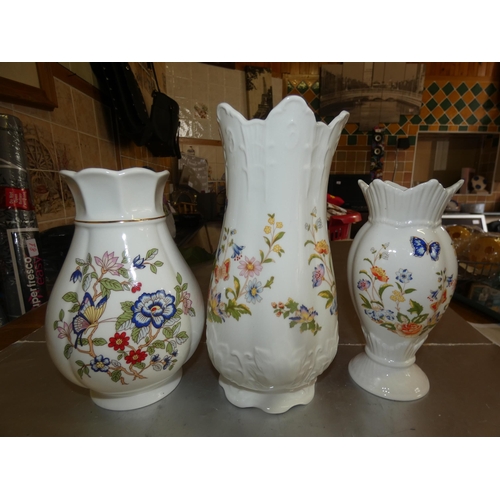 85 - 3 COLLECTABLE AYNSLEY VASES