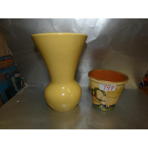 141 - 2 DECORATIVE VASES