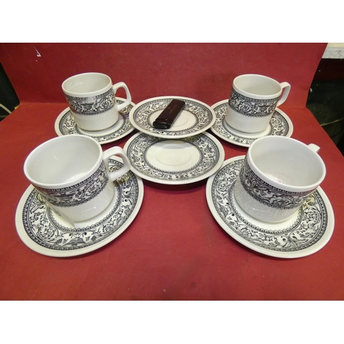 55 - 6 COFFEE SAUCERS AND 4 COFFEE CUPS