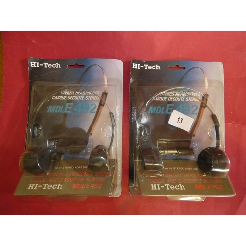 13 - 2 STEREO HEADPHONES