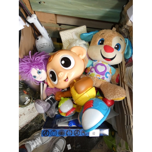 63 - BOX OF SOFTY TOYS