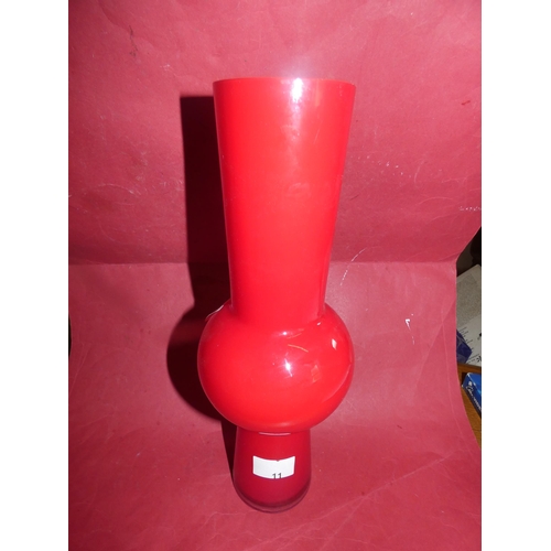 11 - TALL RED VASE