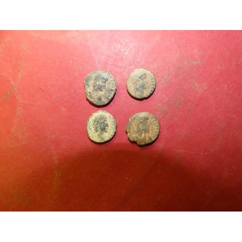 287 - 4 OLD ROMAN COINS