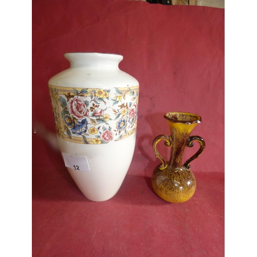 12 - 2 DECORATIVE VINTAGE VASES