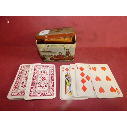 26 - VINTAGE CHINESE BOX AND PLAYING CARD