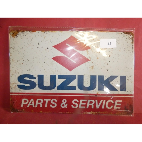 41 - SUZUKI TIN SIGN