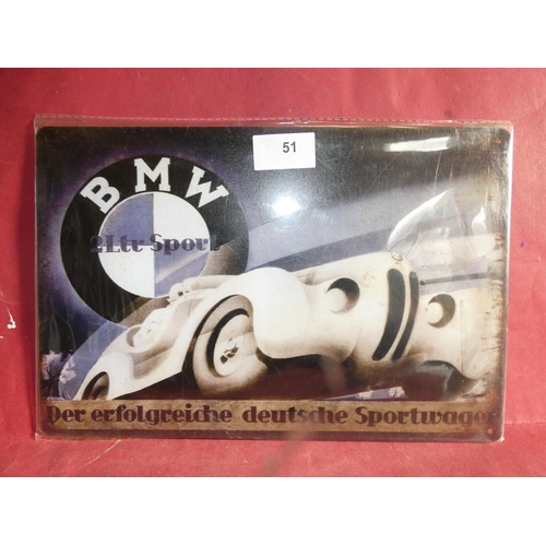 51 - BMW TIN SIGN