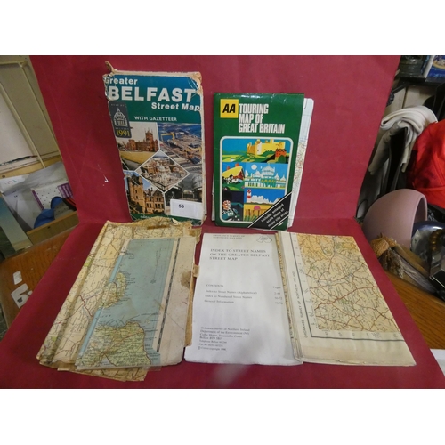 55 - VINTAGE IRISH MAPS