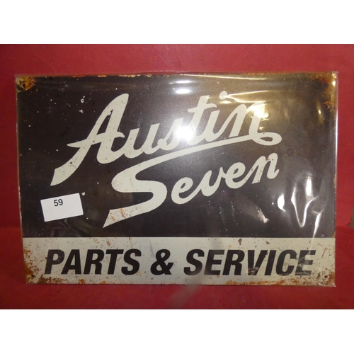 59 - AUSTIN SEVEN TIN SIGN