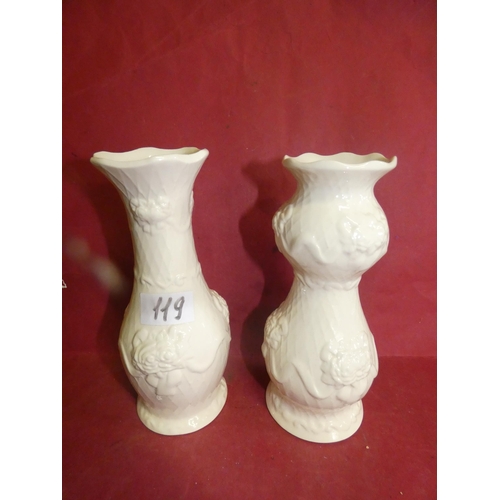 118 - 2 WHITE VASES