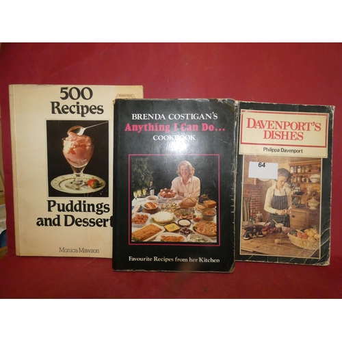 64 - 3 VINTAGE RECIPES BOOKS