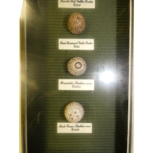 VINTAGE HISTORY OF GOLF BALL DISPLAY