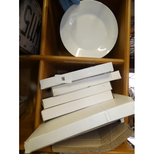 16 - 6 WHITE PLATES IN BOXES