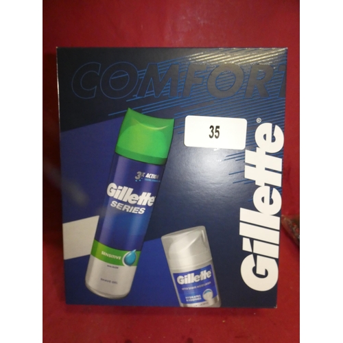 35 - GILLETTE SENSITIVE SERIES GIFT SET