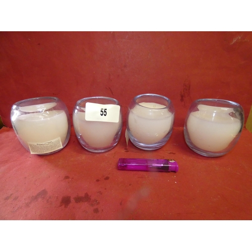 55 - 4 EVERLASTING SCENTED CANDLES