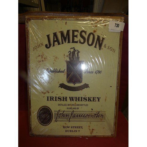 95 - LARGE ENAMILIZED  JAMESON TIN SIGN 3 X1.8