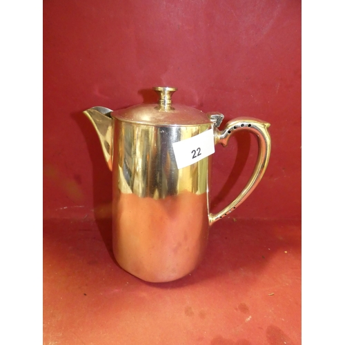 22 - STAMPED SILVER PLATED COFFEE POT