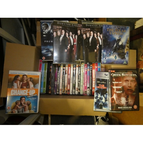 27 - BOX OF POPULAR DVD'S