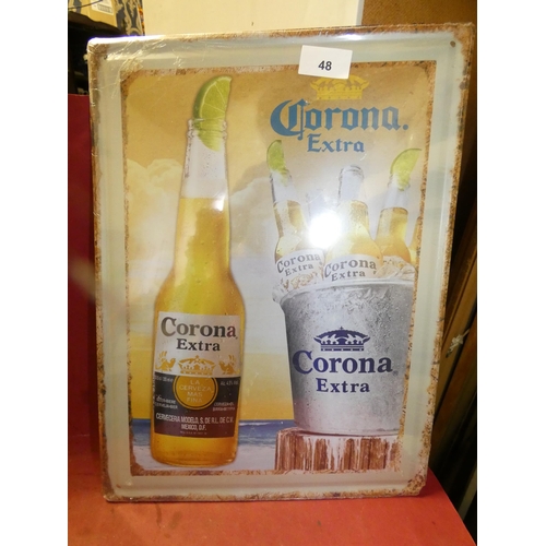 48 - LARGE ENAMILIZED TIN SIGN