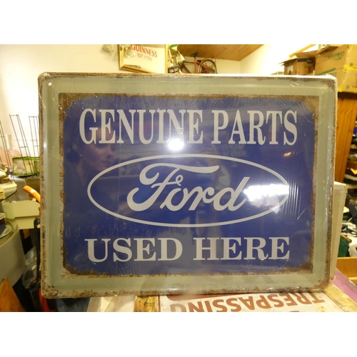 56 - ENAMILIZED  FORD  TIN SIGN