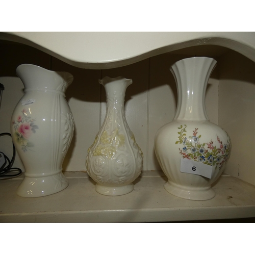 6 - 3   IRISH CERAMIC PIECES  ONE BELLEEK