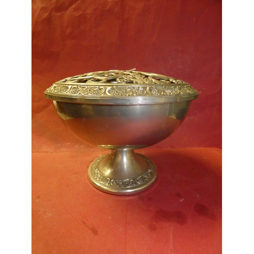 49 - ORNATE SILVER COATED CENTRE PIECE