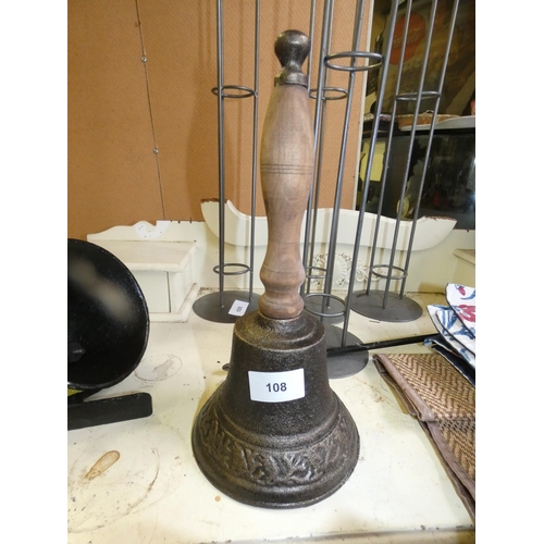 108 - TALL HEAVY CAST IRON BELL