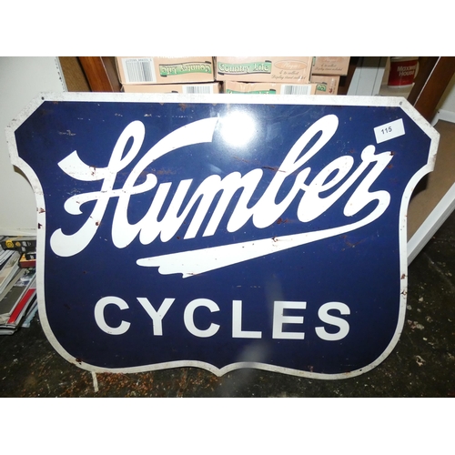 115 - LARGE HUMBER CYCLES SIGN