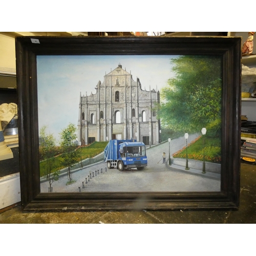 41 - LARGE FRAMED OIL 