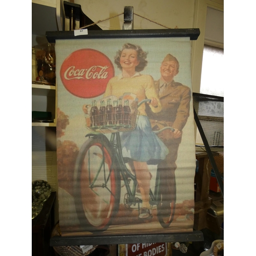 57 - Coca Cola Vintage Style Canvas