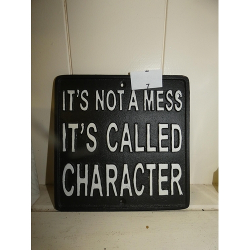 7 - 1 FT SQUARE CAST SIGN