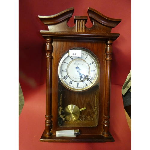 94 - QUARTZ EMPEROR WALL CLOCK