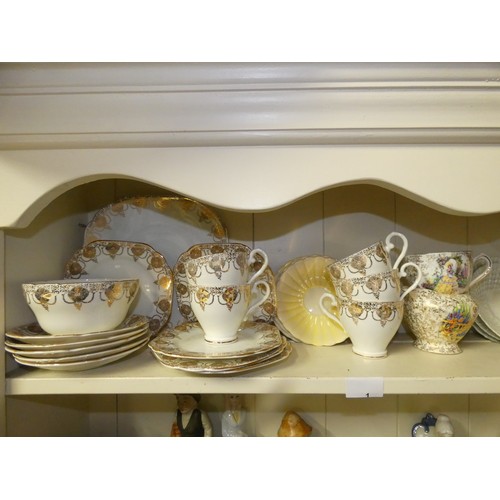 1 - SHELF LOT OF MIXED CHINA  ALL STAMPED