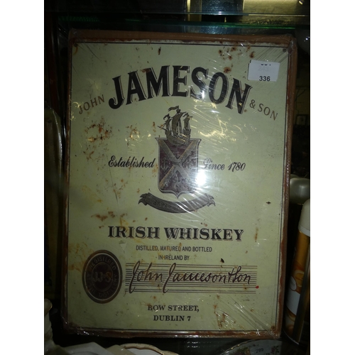 336 - JAMESON BIG TIN SIGN