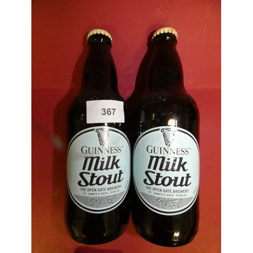 367 - 2 COLLECTABLE BOTTLES OF GUINNESS MILK STOUT