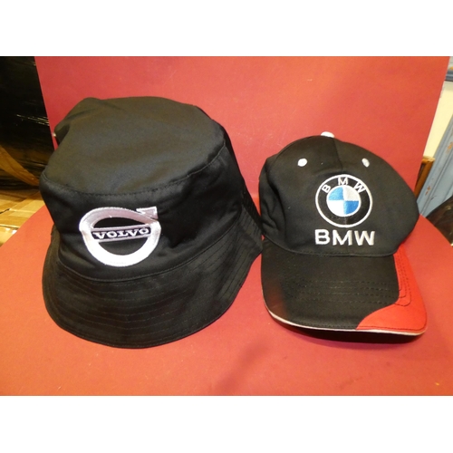 809 - BMW BASEBALL HAT AND VOLVO HAT