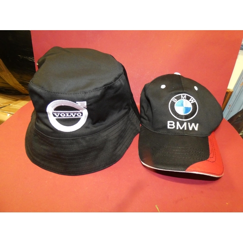 810 - BMW BASEBALL HAT AND VOLVO HAT