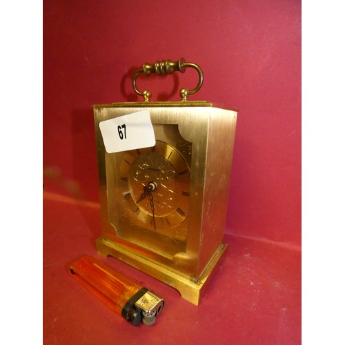 67 - VINTAGE STAWER BRASS CARRIAGE CLOCK