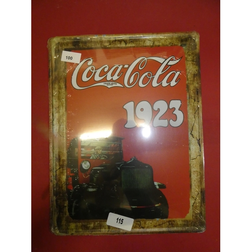 115 - COCA COLA BIG TIN SIGN