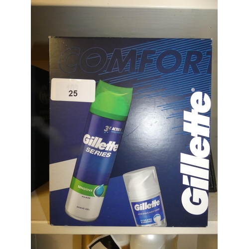 25 - GILLETTE SENSITIVE SERIES GIFT SET