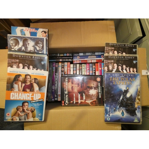 27 - BOX OF POPULAR DVD'S