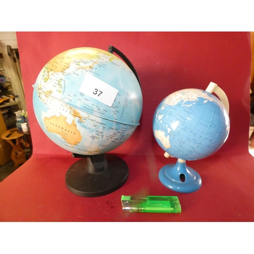 37 - PAIR OF VINTAGE GLOBES