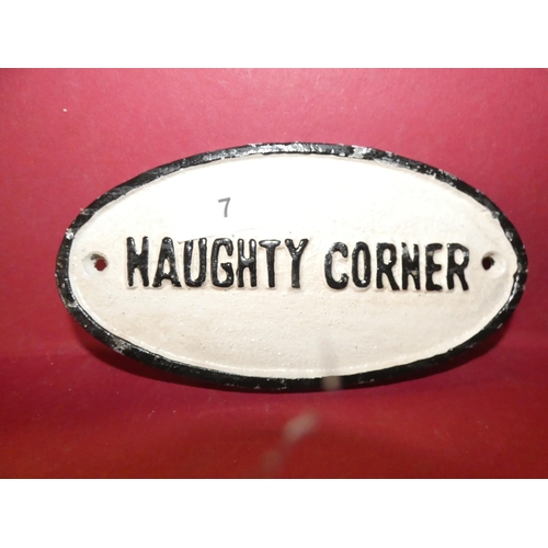 7 - NAUGHTY CORNER CAST SIGN