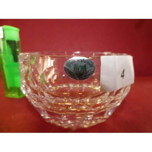 4 - OLD ASHTRAY STAMPED  CRYSTAL