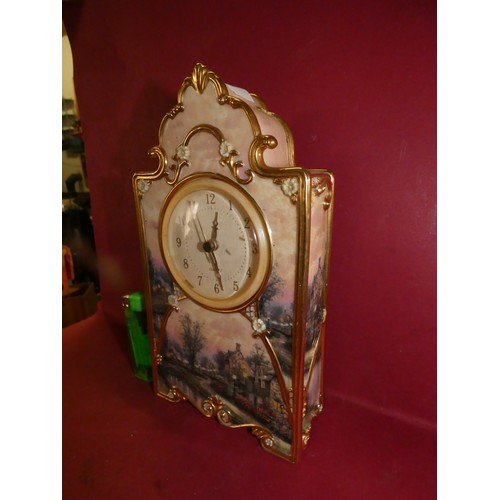 11 - CAMPLIGHT LANE  HEIR LOOM PORCELAIN CLOCK