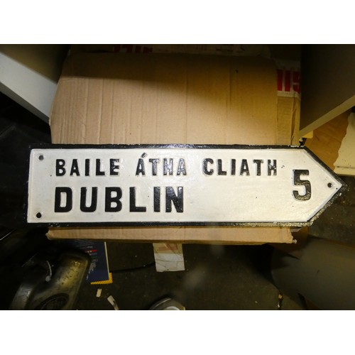 33 - CAST IRON DUBLIN SIGN