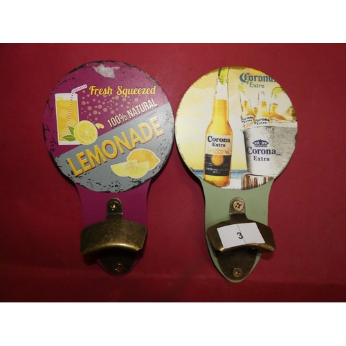 3 - 2 BOTTLE OPENERS