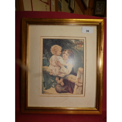 39 - FRAMED FAMOUS PRINT