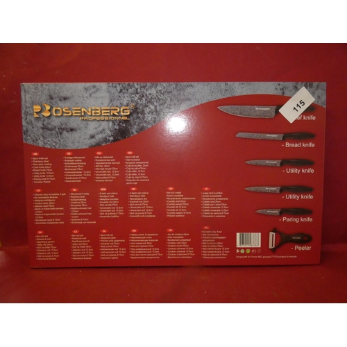 115 - 6 PCS. ROSENBERG KNIFE SET