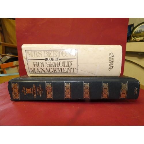 116 - MRS BEETONS BOOK OF HOUSE MANAGEMENT AND OXFORD DICTIONARY